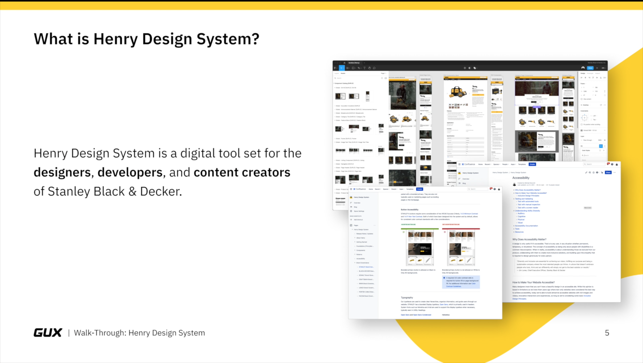 A screenshot of a video still from the Henry Design System walkthrough